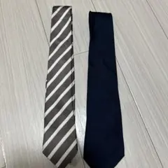 最終価格☆スーツカンパニー☆ブラウンストライプとネイビーのネクタイ2本セット