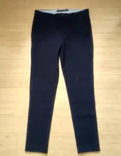 ZARA パンツ ネイビー スリムフィット