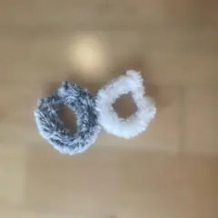 手編み　シュシュ