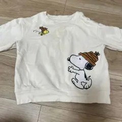 スヌーピー刺繍トレーナー 上のみパジャマ　UNIQLOアイボリー ✳️最終お値下げ