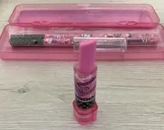 平成女児　筆箱　鉛筆　リップ型消しゴム