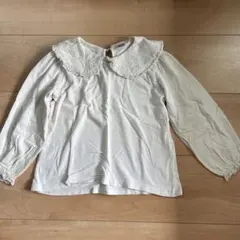 ZARA 刺繍付き長袖シャツ 3-4歳 ホワイト