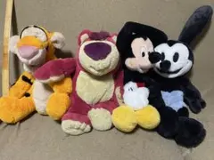 【ディズニー公式】フラッフィープラッシー　ふわふわのぬいぐるみ　4体セット