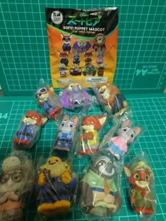 全11種 コンプ ズートピア ソフビ パペットマスコット 指人形 