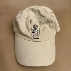 ポロラルフローレン　ポロベアキャップ　ユニセックス帽子　ベージュ