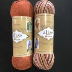 再入荷　新色登場　Alize super wash Artisan 2玉セット