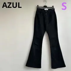 AZUL ブラック ブーツカット　フレアデニム　S