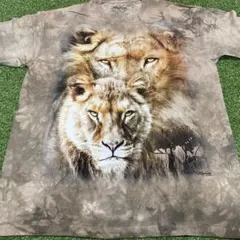 THE MOUNTAIN ライオン プリント Tシャツ Lサイズ　半袖　新品のサムネイル