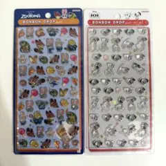 ボンボンドロップシール ミニ　ディズニー ズートピア　101匹わんちゃん　2枚