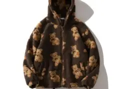 ボアパーカーレディースもこもこクマ