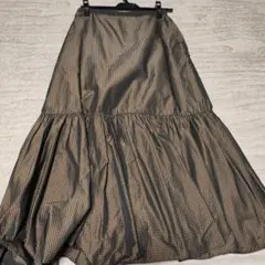 【スローブイエナ】ブラウン フレアスカート 水玉模様