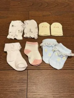 ベビー　ミトン　靴下　5点セット