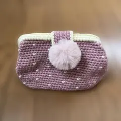 ハンドメイド毛糸ポーチ