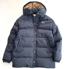 パタゴニア コットンダウンパーカー 紺 ネイビー 金ボタン ゆったり Lサイズ
