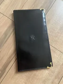 極美品✨】セリーヌ 長札入れ 馬車金具 レザー ブラック ヴィンテージ 