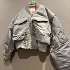 SeaRoomlynn MA-1 ジャケット グレー