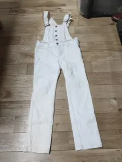 mezzo piano ホワイト オーバーオール