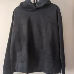 ダークグレー フード付き スウェットパーカー