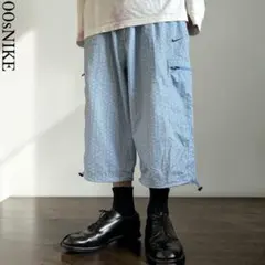 極太 00s OLD NIKE バギーカーゴショーツ ワンポイント刺繍ロゴ XL