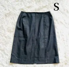Y2K レトロ ひざ丈 タイトスカート スカート 黒 S カジュアル きれいめ