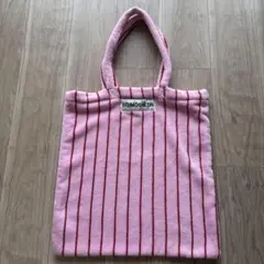 charmantsac ツイード トートバッグ ピンク チェック（裏地 黄緑 