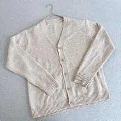 無印良品　長袖カーディガン　Lサイズ　ブラウン　毛100%