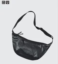 UNIQLO U コーテッドコットン ショルダーバッグ 黒