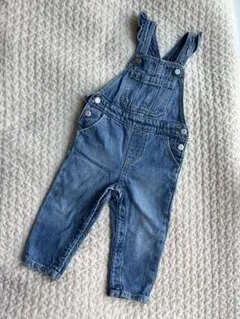 GAP フリル付きデニムオーバーオール 80センチ