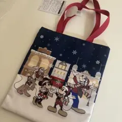ミッキー クリスマス ぺたんこバッグ