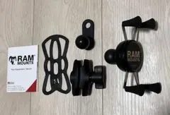 RAM MOUNTS X-GRIP スマホホルダー セットミラーベース、アーム付