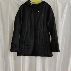 adidas 黒 キルティングジャケット フード付き