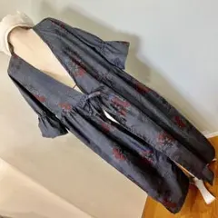 着物リメイク 大島紬から袖なしカシュクールワンピース - メルカリ