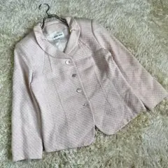 HANAE MORI(L)総裏 シングル 4B ツイード テーラード ジャケット