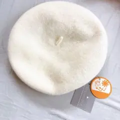 子供 キッズ ベレー帽 【52㎝】UVカット ホワイト