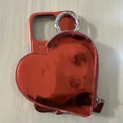 ajew ハート型 iPhoneケース 赤 14Pro