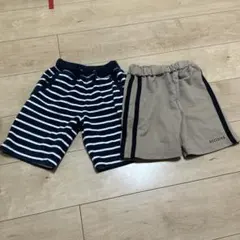 男の子　ハーフパンツ2枚まとめ売り　120 セット GU ボーダーショートパンツ
