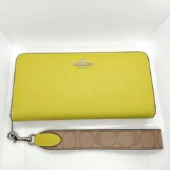 COACH 長財布 シグネチャー ロング ジップ アラウンド C4452グリーン