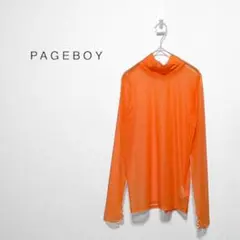 ページボーイ　シアータートルロングスリーブトップス　レイヤード　F　オレンジ