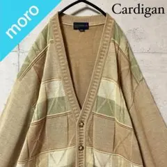 No.290 VINTAGE ヴィンテージ 古着 カーディガン 総柄 幾何学柄