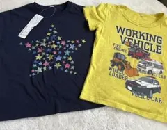 新品未使用品★星柄半袖&働く車柄半袖2点セット★120㎝★男の子★キッズ