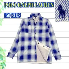 極美品✨️ポロ・ラルフローレン 裏フリースチェックジャケット ロゴ刺繍 近年タグ