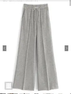 GRL センターピンタックスウェットセミフレアパンツ pm473