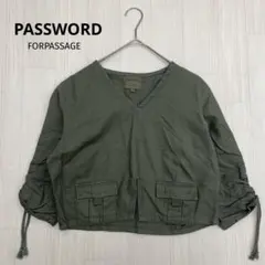 ◆ PASSWORD 軍裝 V領 七分袖 上衣 3