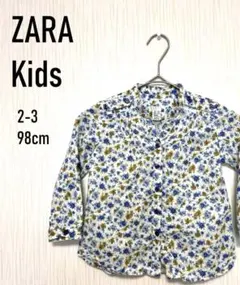 ZARA　Kids 花柄 ロールアップ袖　98cm　24A015