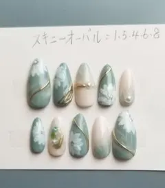 【オーダー専用】フラワーアートネイル成人式結婚式卒業式入学式着物和装春大人可愛い