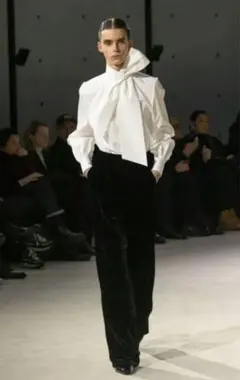 SAINT LAURENT 23AW ワイドレッグパンツ(シルクベルベット)