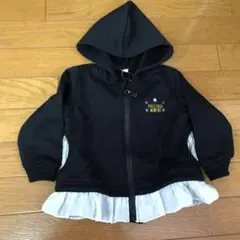 新品★パーカー90センチ★!ジャンバー★裏起毛フリルアウター ポケットあり