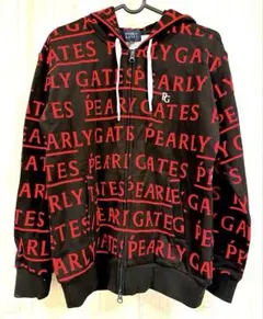 PEARLY GATES コットン裏毛 フルジップフーディパーカー