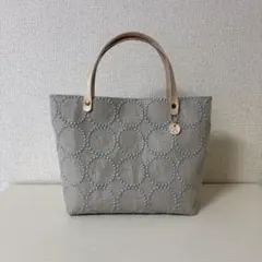 ミナペルホネンtambourine＊ミニトートW31 くすみブルー. - メルカリ