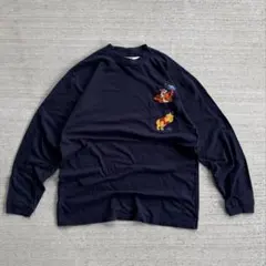 希少！90s Disney 刺繍　プーさん　ティガー　長袖tシャツ アニメ